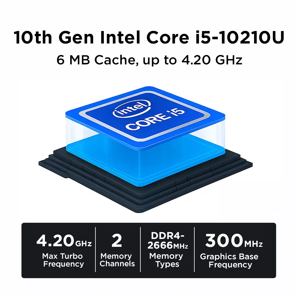 ミニPC intel i5-10210u Intel i5-10210U Mini PC – 10th Gen Quad Core, Dual 4K Display